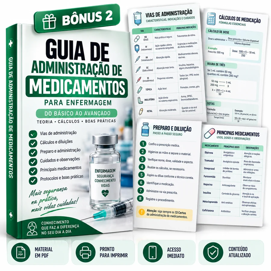 Mockup do Guia de Administração de Medicamentos